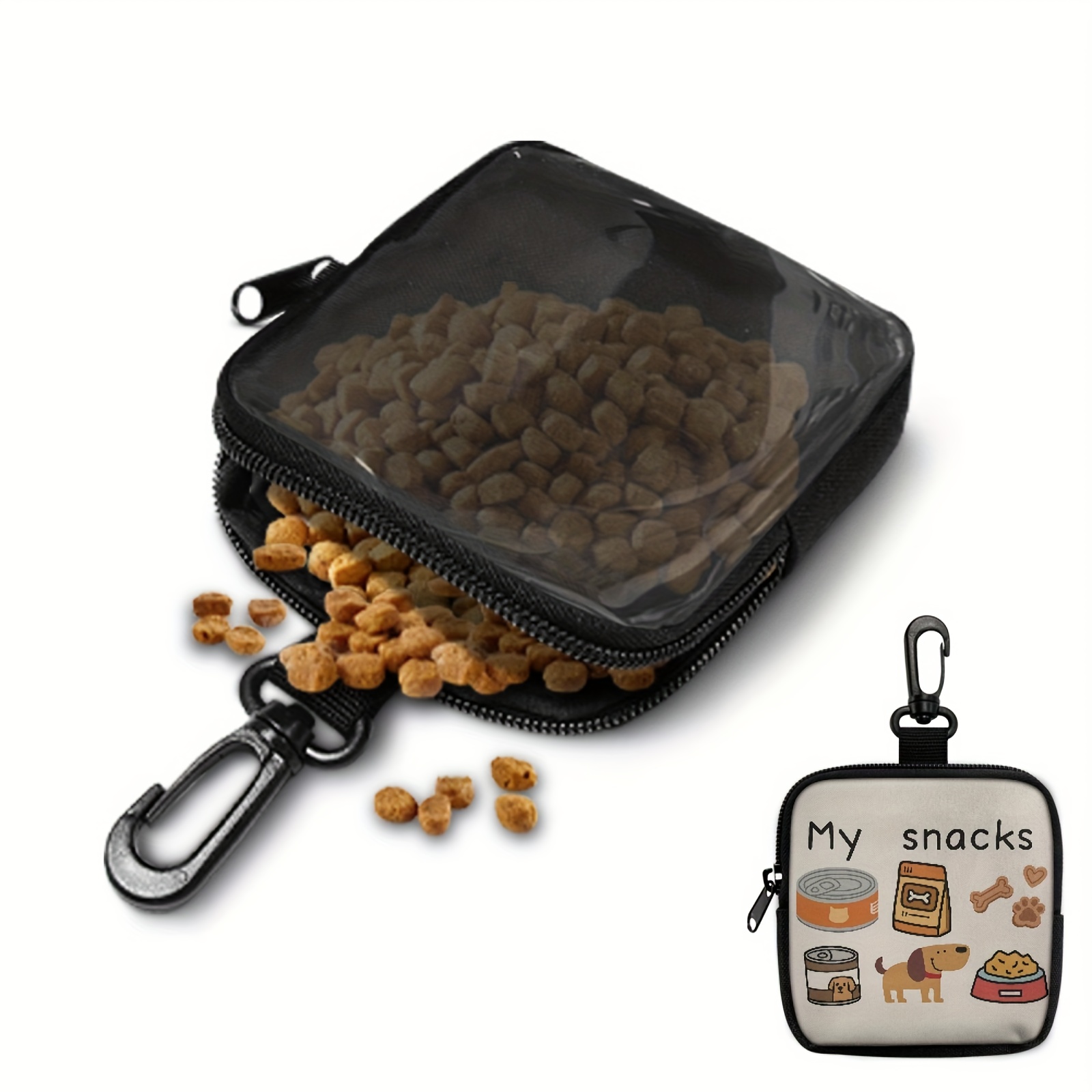 Food Snacks For Camping - Tragbare Hundeleckerli-Tasche, Futterbeutel für Haustiertraining, Mehrzweck-Snackbeutel
