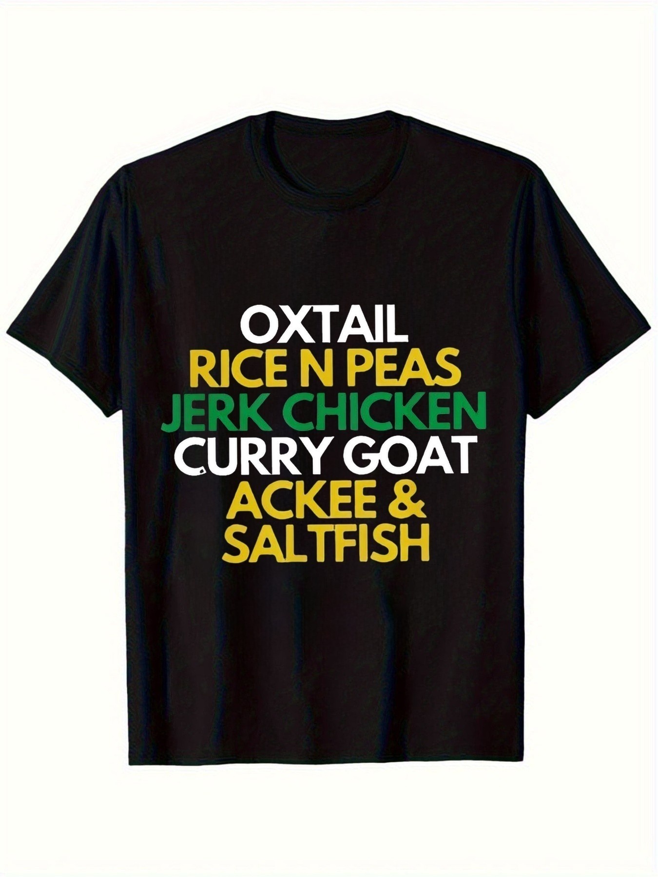 Jamaican Food Snacks - Herren-T-Shirt mit jamaikanischem Küchenmotiv, Retro-Design mit